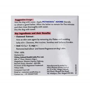 Petmosol Adore Pet soap, 75g, Box information, Usage, Manufacturer