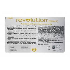 REVOLUTION for Dog, Selamectin 120mgper ml X 2ml, Topical Solution,Box information