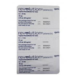 REVOLUTION for Cat, Selamectin 60mg per ml X 2ml,Topical Solution,Sheet information