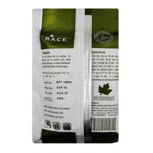 RACE Bath Towel,  Aloe vera & Essential Oils, 15 X 20cm, Sheet, Package information