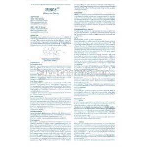 Minoz, Generic Minocin, Minocycline Information Sheet 1