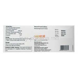 Toxo- Mox, Amoxycillin abd Potassium 250mg composition