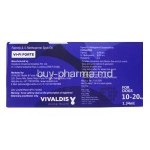 VI-FI Forte, Fipronil and S-Methoprene, 10-20kg manufacturer