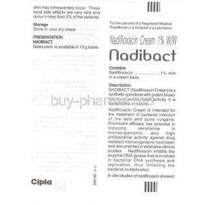 Nadibact, Nadifloxacin Cream Information Sheet 1