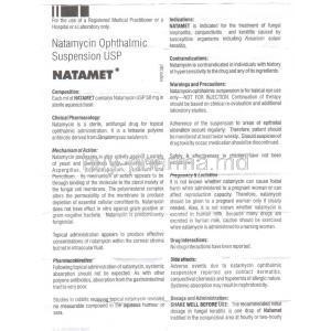 Ntamet, Generic Natacyn, Natamycin Information Sheet 1