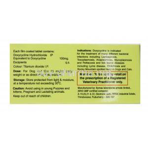 Zedox, Doxycycline 100mg indications, compositions