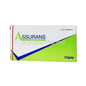 Assurans, Generic Revatio, Sildenafil, Box