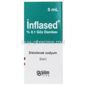 Inflased, Diclofenac Sodium Eye Drop, 5ml 0.1%, Bilim Pharma, box