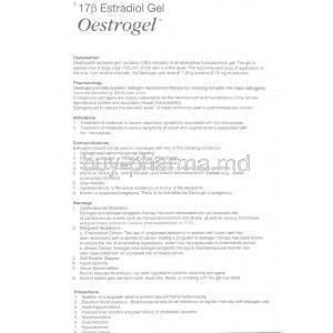 Oestrogel, Generic Estradiol information sheet 1