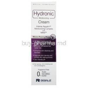 Hydronic Moisturizing cream, box presentation