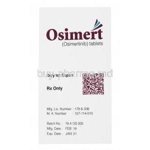 Osimert, Osimertinib 80mg 30 tabs, Everest, box side presentation