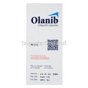 Olanib, Olaparib 50mg 112 capsules, Everest, Box side presentation