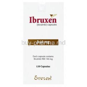Ibruxen, Ibrutinib 140mg 120 capsules, Everest, Box front presentation