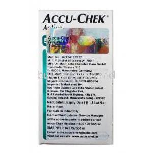 Accu-Chek Active Test Strip box back