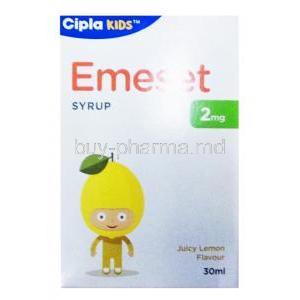 Emeset Syrup Lemon Flavour, 2mg 30ml, Cipla Kids, box