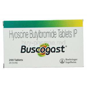 BUSCOGAST, Hyoscine Butylbromide 10mg Box