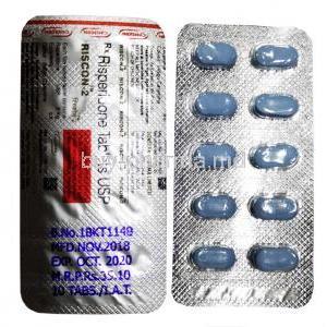 Riscon-2, Risperidone tablets, 2mg, blister pack presentation