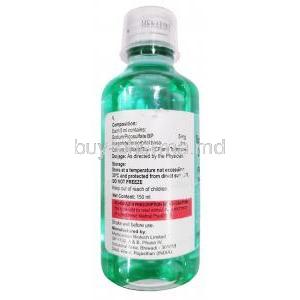 Piclin oral solution, Sodium Picosulfate, 150ml 5mg/5ml, bottle side presentation with information