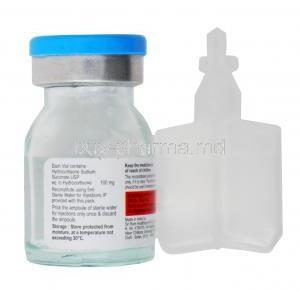 Hycort-100, Hydrocortisone Sodium Succinate Injection IP 100mg, vial side presentation