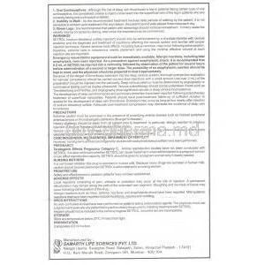 Setrol, Generic Sotradecol, Sodium Tetradecyl Information Sheet 2