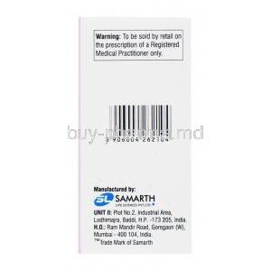 Nipress, Sodium Nitroprusside Injection IP, 50mg, Samarth, Box  side presentation with warning label