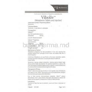 Viboliv, Generic Metadoxine, Metadoxine Information Sheet 1