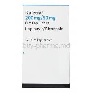 Kaletra, Lopinavir and Ritonavir box side