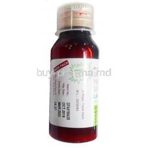 Lariago Suspension, Chloroquine 50mg/5ml, Ipca Laboratories Ltd, bottle back presentation with information