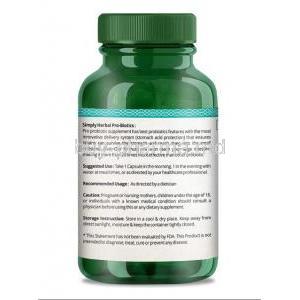Simply Herbal Pro Biotics, dosage