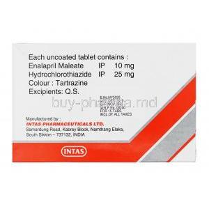 Enapril-HT, Enalapril and Hydrochlorothiazide composition