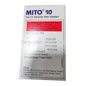 Mito Mitomycin Injection 10mg box side 2