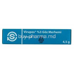 Virupos eye ointment, Aciclovir box side