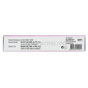 Klindan, Clindamycin 150mg box side