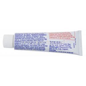 Clindoxyl Gel, Benzoyl Peroxide and Clindamycin tube back