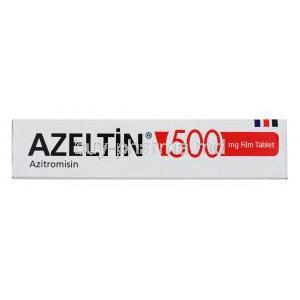 Azeltin, Azithromycin 500mg box side