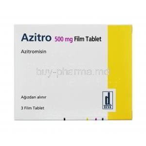 Azitro, Azithromycin 500mg box