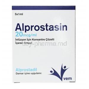 Alprostasin Injection, Alprostadil box