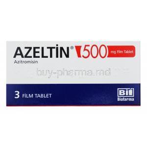 Azeltin, Azithromycin 500mg box