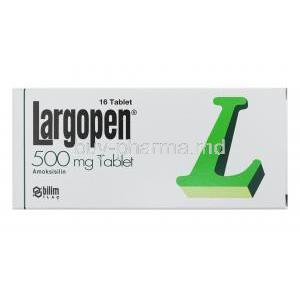 Largopen, Amoxicillin 500mg box front