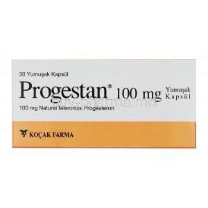 Progestan, Progesterone 100mg box front