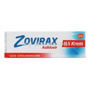 Zovirax Eye Ointment, Aciclovir 5% box front