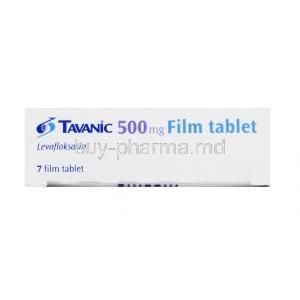 Tavanic, Levofloxacin 500mg box side 2