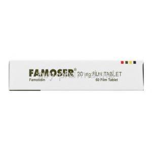 Famoser, Famotidine 20mg box side