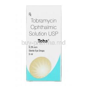Toba Eye Drop, Tobramycin box front