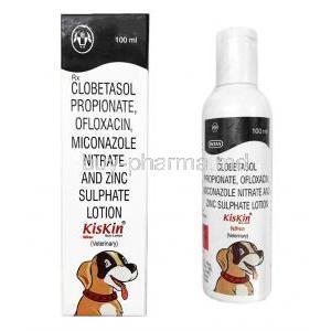 Kiskin Skin Lotion, Clobetasol/ Ofloxacin/ Miconazole/ Zinc