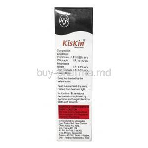 Kiskin Skin Lotion, Clobetasol, Ofloxacin, Iconazole and Zinc composition