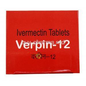 Verpin, Ivermectin 12mg box top
