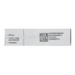 Gyno-Travogen, Isoconazole Nitrate box bottum