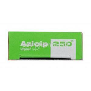 Azicip, Azithromycin 250mg box side