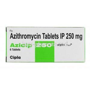 Azicip, Azithromycin 250mg box front
